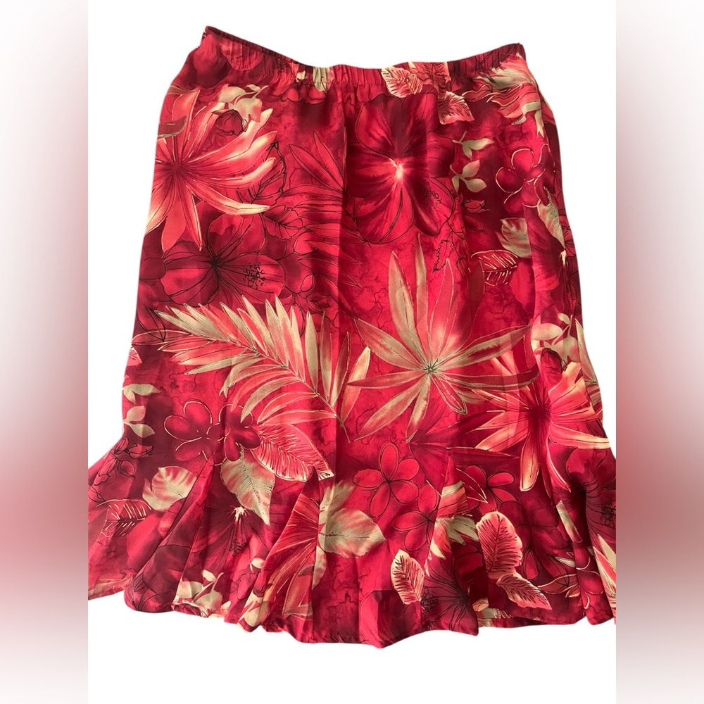 Tropical Floral Pattern Skirt